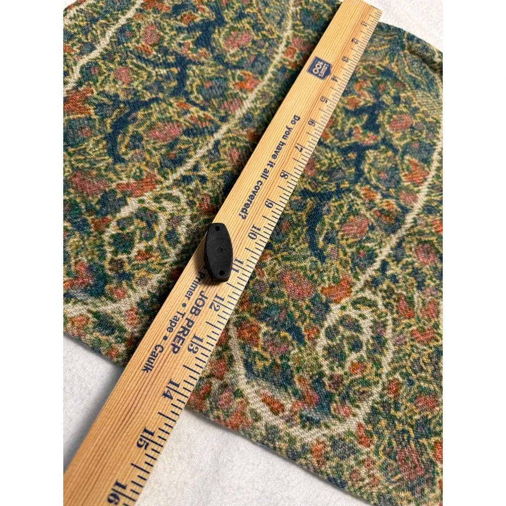 Pottery Barn Accent Pillow Cover 14x19 Multicolor Paisley Linen Cotton Tapestry